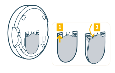 Changer pile émetteur Télécommande Amy